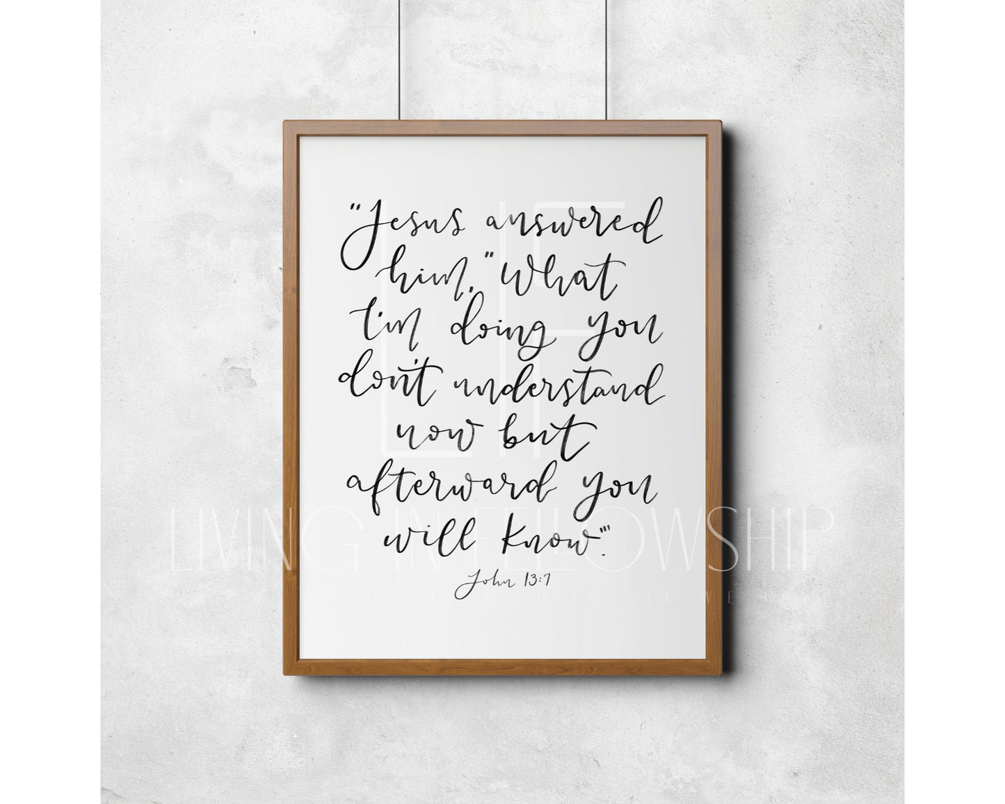 Handwritten Verse John 13:7