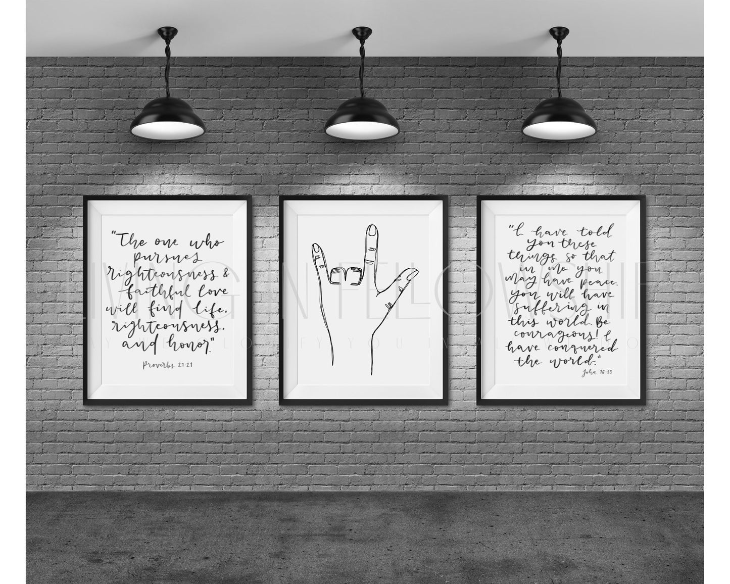 Hand Drawn Print | ASL "I Love You"