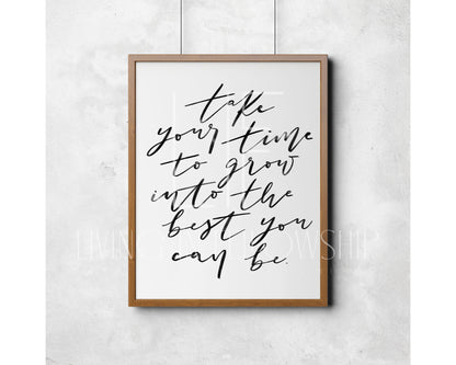 Handwritten Inspirational Quote Print