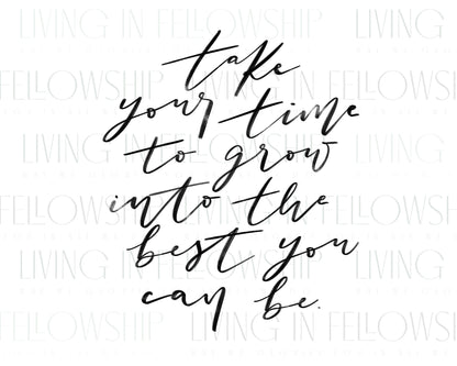Handwritten Inspirational Quote Print