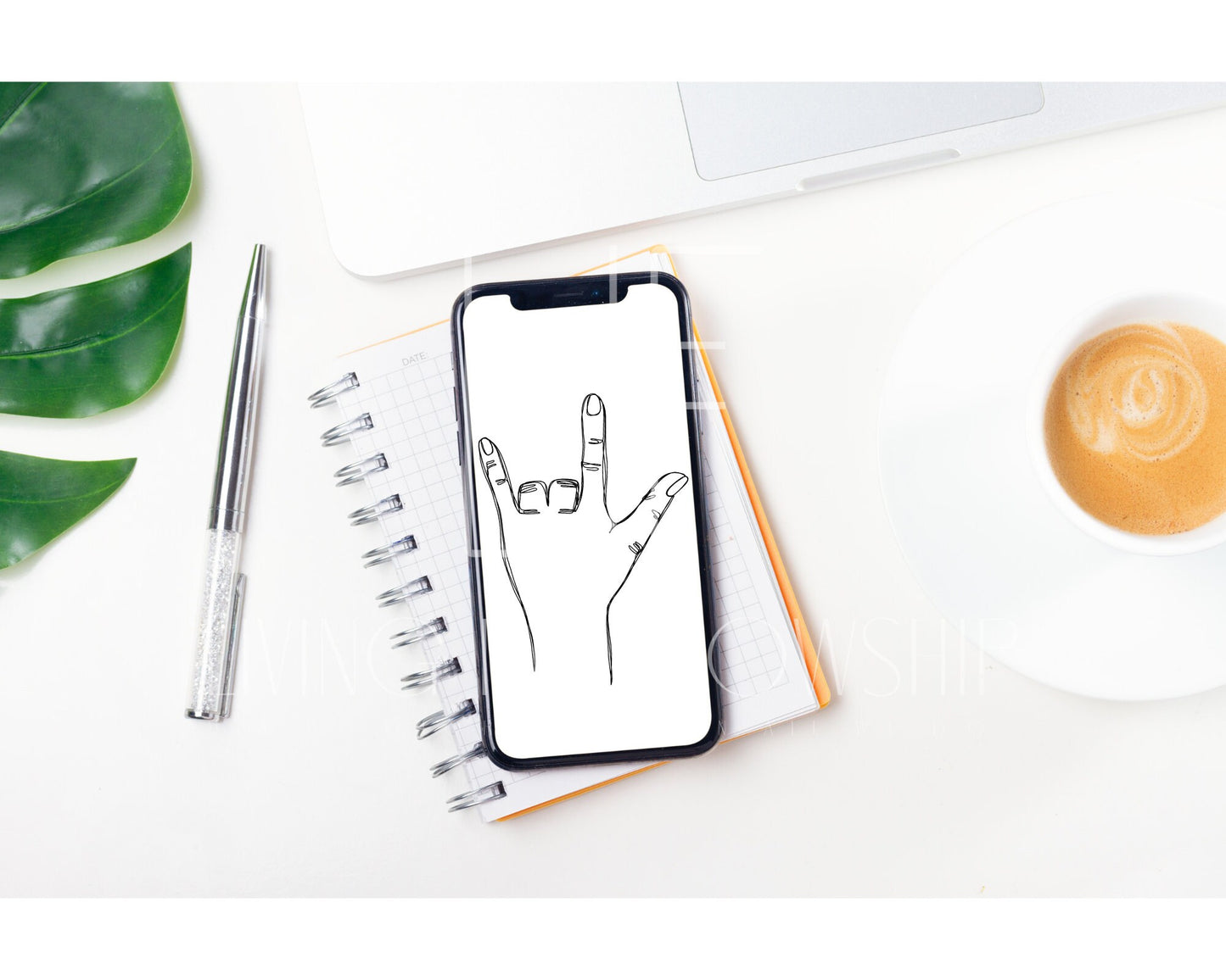 Hand Drawn Print |  ASL "I Love You"